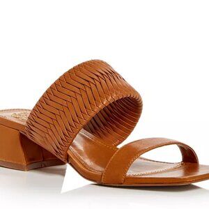 💖 Like New Vince Camuto 🔥 Shamira Tan Brown Canyon Block Heel Sandals Size 6.5